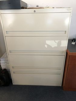 Four Drawer Lateral File With Lock