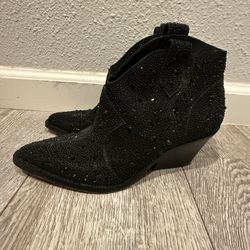 Jessica Simpson Black Rhinestone Boots