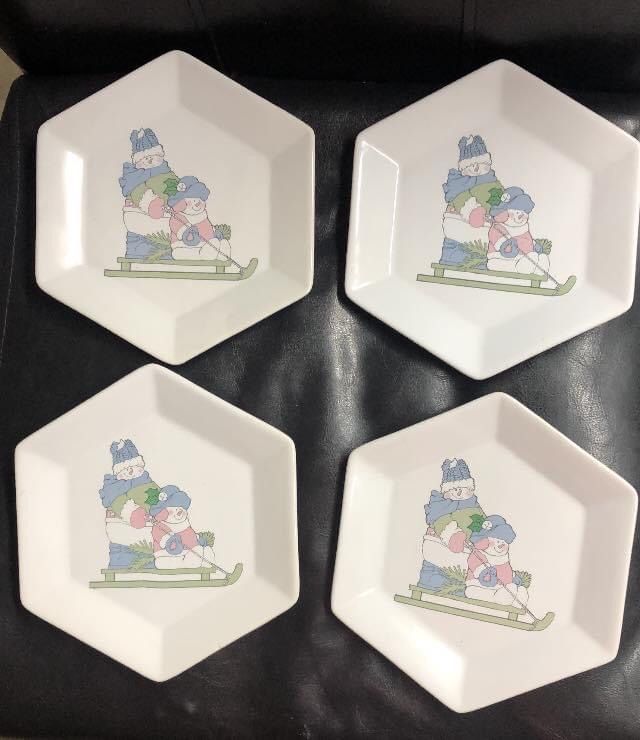 Snowmen Plates