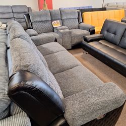 U5914 Sofa And Love Seat Reclinig 