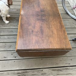 Natural Wood Antique Coffee Table