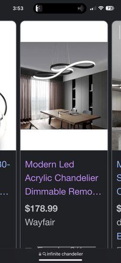 Modern LED Infinite chandelier 