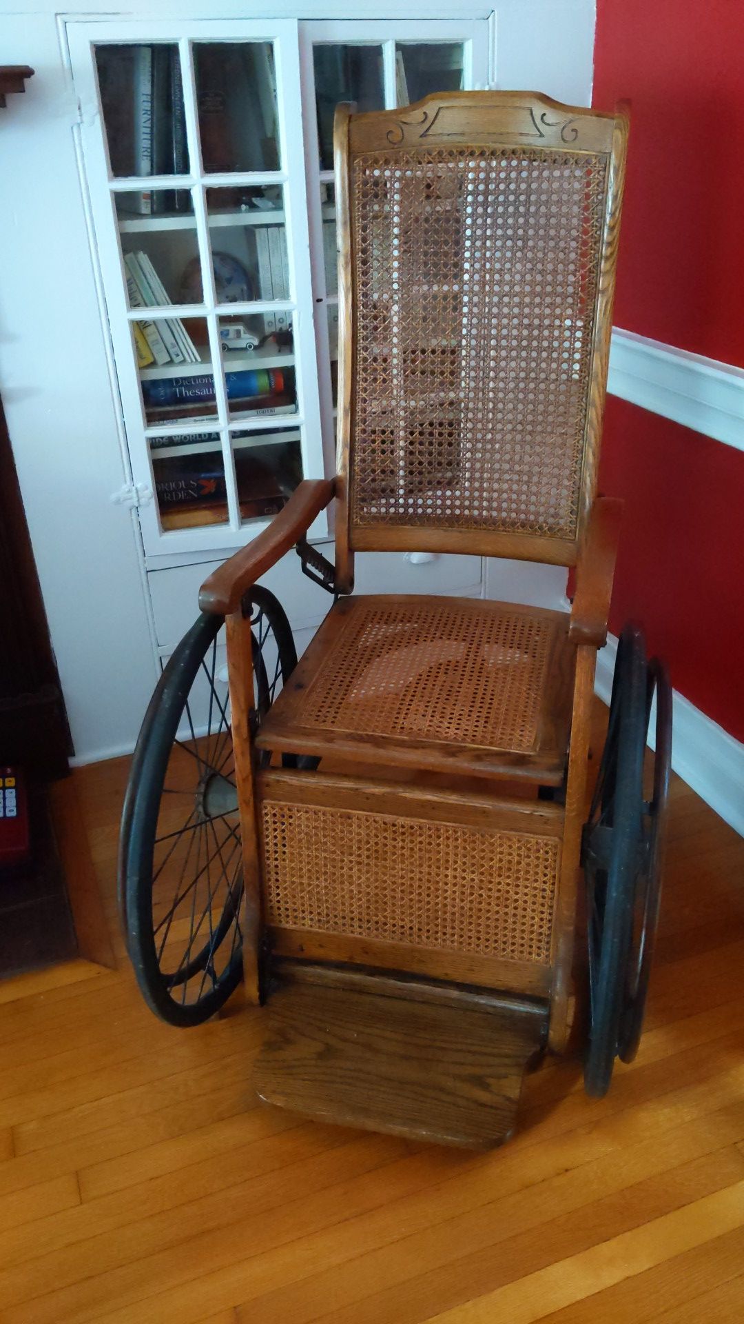 Antique wheelchair ,meant only for display purposes.