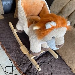 Excellent Condition, Kids, Lion Rocking Chair Crib swing And Eating Sit
