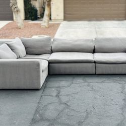 4 Piece Cloud Modular Sectional Couch Sofa Gray (Delivery Available) 