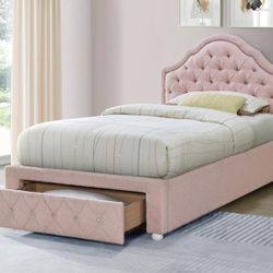 New Twin Platform Storage Bedframe Box Spring Not Required