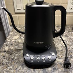 Chefman TrueTemp Precision Control Gooseneck Kettle, Internal Custom Temperature Control and 6 One-Touch Presets, Boil-Dry Protection Auto Shut-Off fo