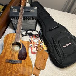 Fender Acoustic Guitar And Amp