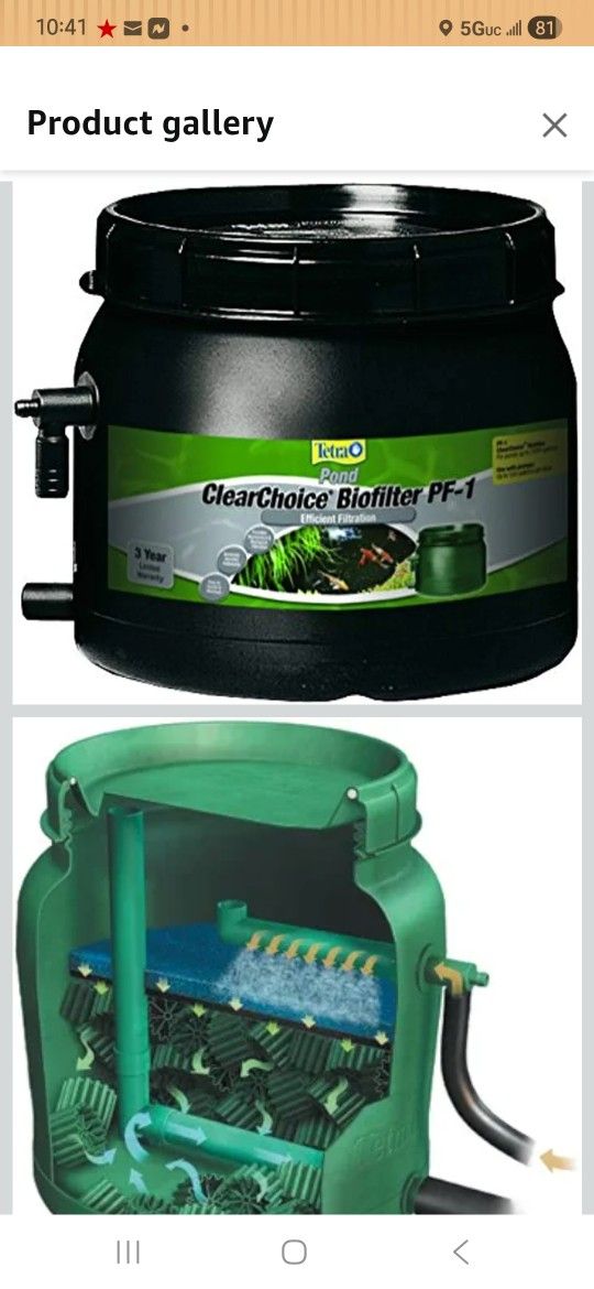 TetraPond Clear Choice Biofilter PF-1 For Efficient Filtration