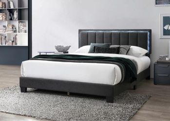 Brand new queen size bed frame with a brand new 12” mattress included - same day delivery - Hablo espanol