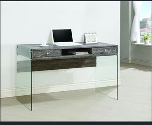 Grey and Glass Desk