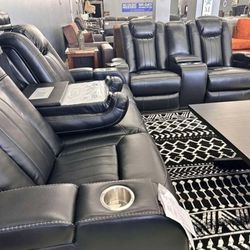 Caveman Power Reclining Sofa And Loveseat Fast Delivery 🚚 Military Discount ⭐$39 Down Payment with Financing ⭐ 90 Days same as cash