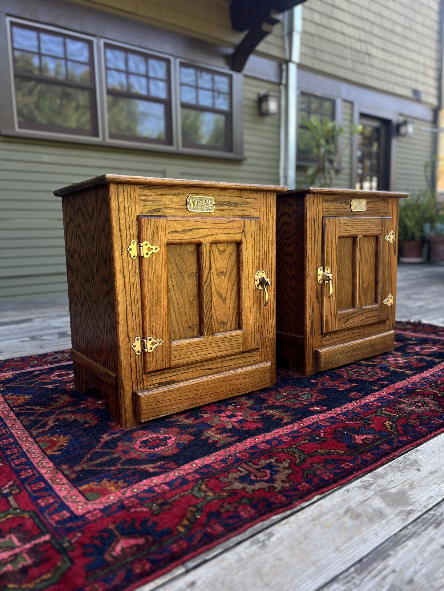 Matching Vintage Ice Box End Tables