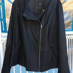 Brand NEW (Tags still on) 6TH & Lane Genuine Black Leather Jacket 