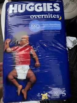 Huggies Overnites Size 5 Diapers 50 Count