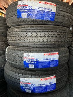 195r15c Atlander  New Tires Set Of 4 Installed And Balanced Set De 4 Llantas Nuevas Instaladas Y Balanceadas