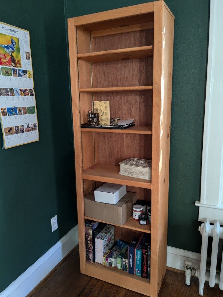 Solid Wood Tall Bookcase Shelving