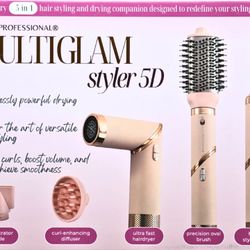 New Rucci Professional Multi Glam Styler 5D (Pink)