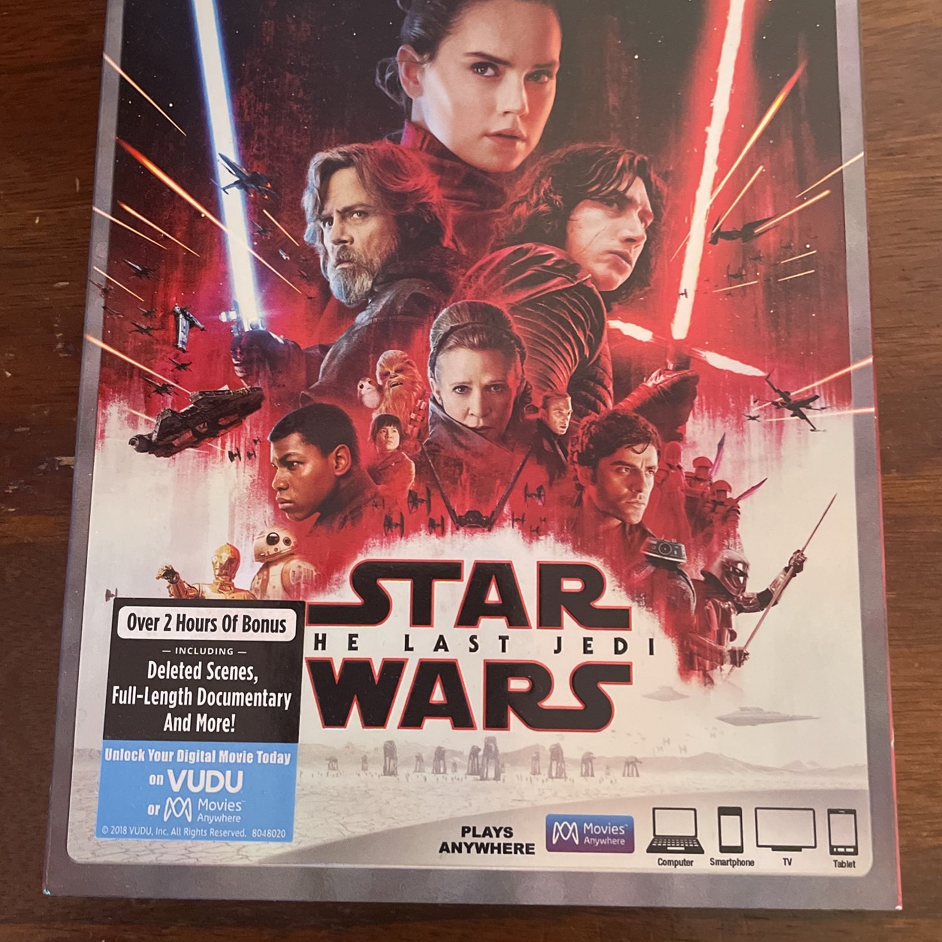 Star Wars The Last Jedi Blu-Ray Disc & Digital Copy *NEW*