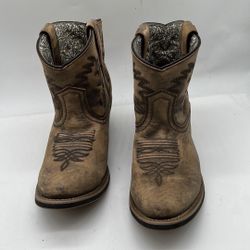 Laredo Womens Sz 8.5 M 51028 Brown Cowgirl Western Ankle Shortie Boots