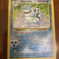 Pokemon Blastoise Base Set Unlimited Holo Rare 2/102 MP 💦