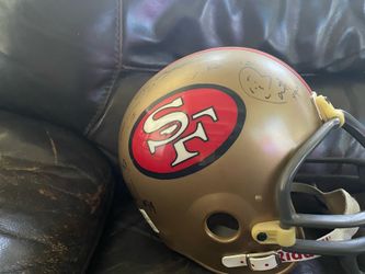 Signed 49ers 1989 Team full size helmet
