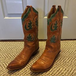 Old West Leather Western Cowgirl Cowboy Boots
