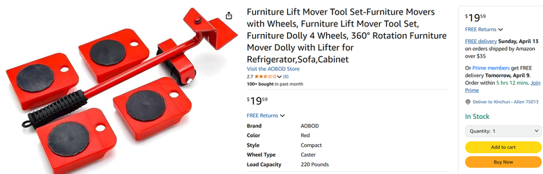 Furniture Lifter Tool Furniture Movers