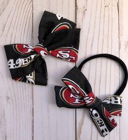 Handmade 49ers bows