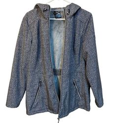 ZeroXposur Plush Insulated Soft Shell Hooded Rain Proof Jacket Coat L