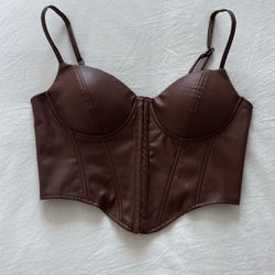 Windsor Corset Top - Faux Leather