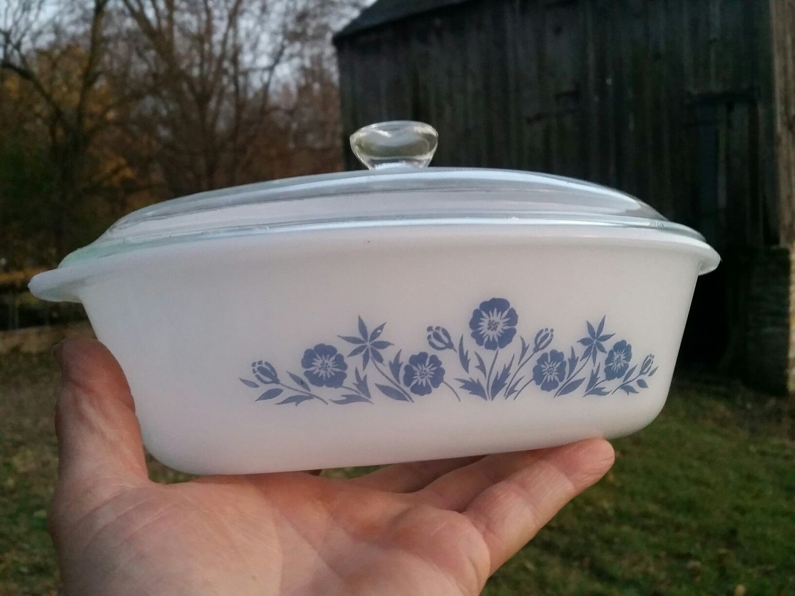 Vintage glassbake casserole dish
