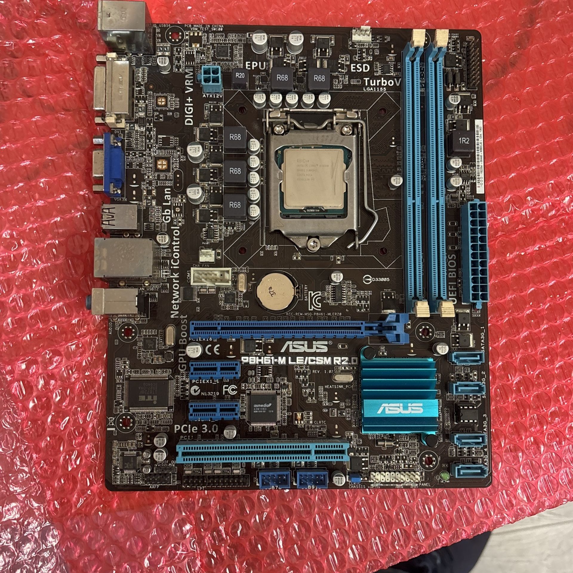 Asus P8H61-M LE/CSM & Intel I5-3330