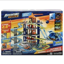 Adventure Force Ultimate Shark City Garage Diecast Track Playset 2.5 ft Tall (Brand New)