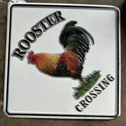 Rooster Crossing Vintage Style Still Has Tags Metal Sign