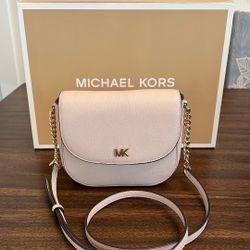 Michael Kors Half Dome Pebbled Leather Crossbody Bag