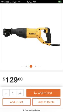 DeWalt Reciprocating Saw  DW305   Corded  12 A