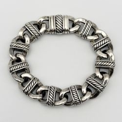 David Yurman 925 Sterling silver Madison Curb 14mm Link Bracelet 7.5”