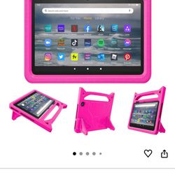 Kids Tablet Case with Handle & Stand – Pink (Amazon Fire Compatible) 