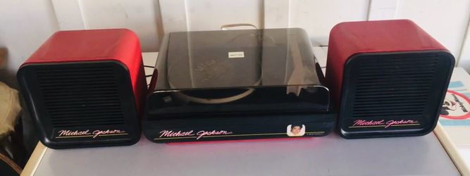 Vintage Rare Michael Jackson Récord Player Phonograph Turntable