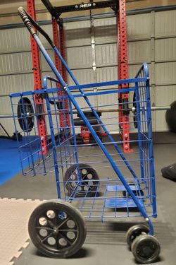 Folding Grocery Cart Laundry Trolley Jumbo Brand Angel 43" Heavy-duty & Large-Capacity Utility Cart