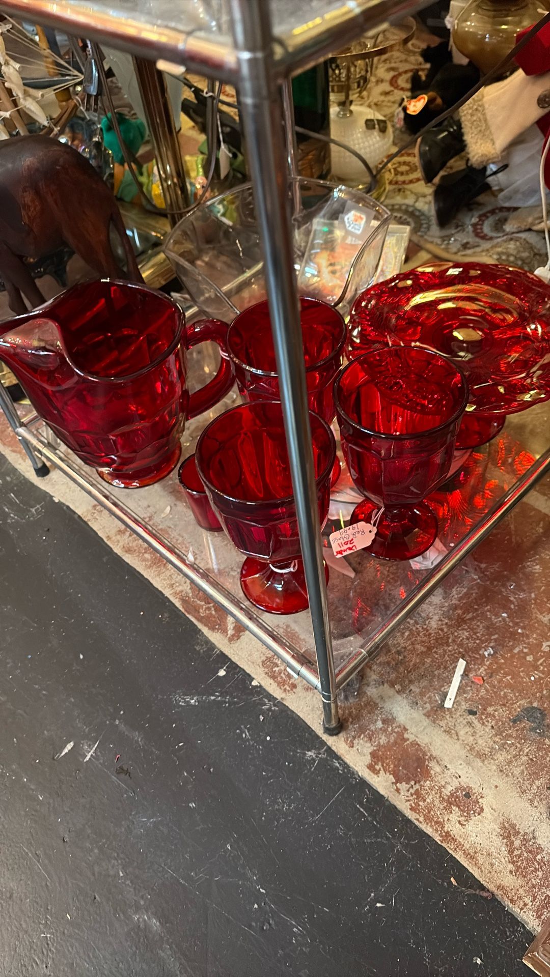 Red Glassware At Ironsides Mall