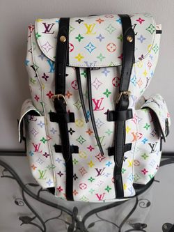 Multicolor monogram bookbag