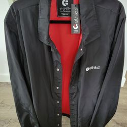 New Ethika Men's Light weight Coach Jacket Black Size XL