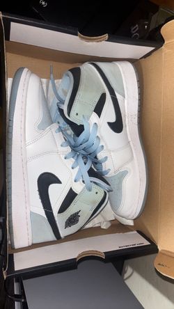 Air Jordan 1 mid white/ ice blue-black