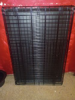 Dog kennel fold up cage with bottom pan
