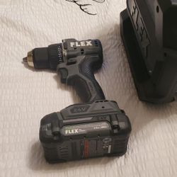Battery Drill Cordless Drill And Radio Flex Brand