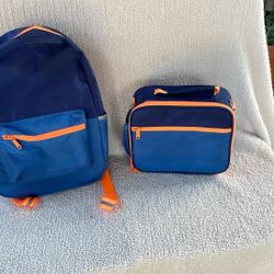 Back Pack With Lunch Bag