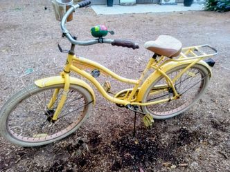 Yellow Beach Cruiser Bicycle