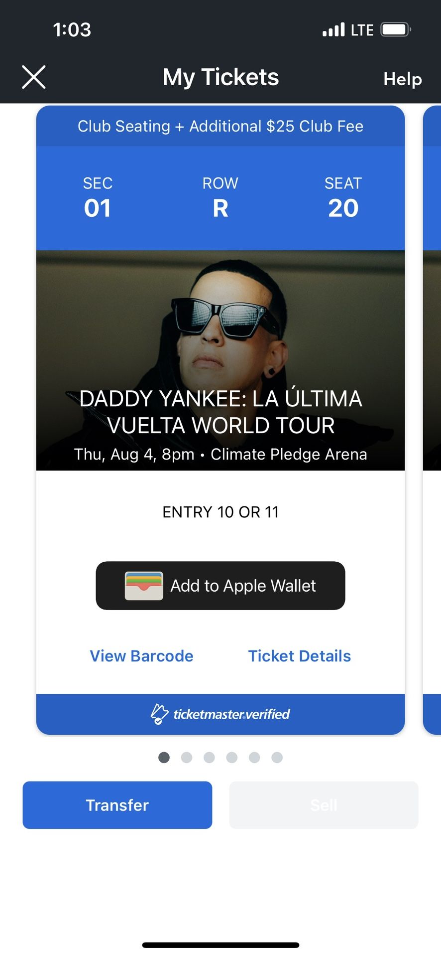 3  Tickets For Daddy Yankee Tickets